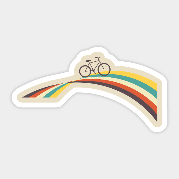 Rainbow Bike Sticker by Plus Bear